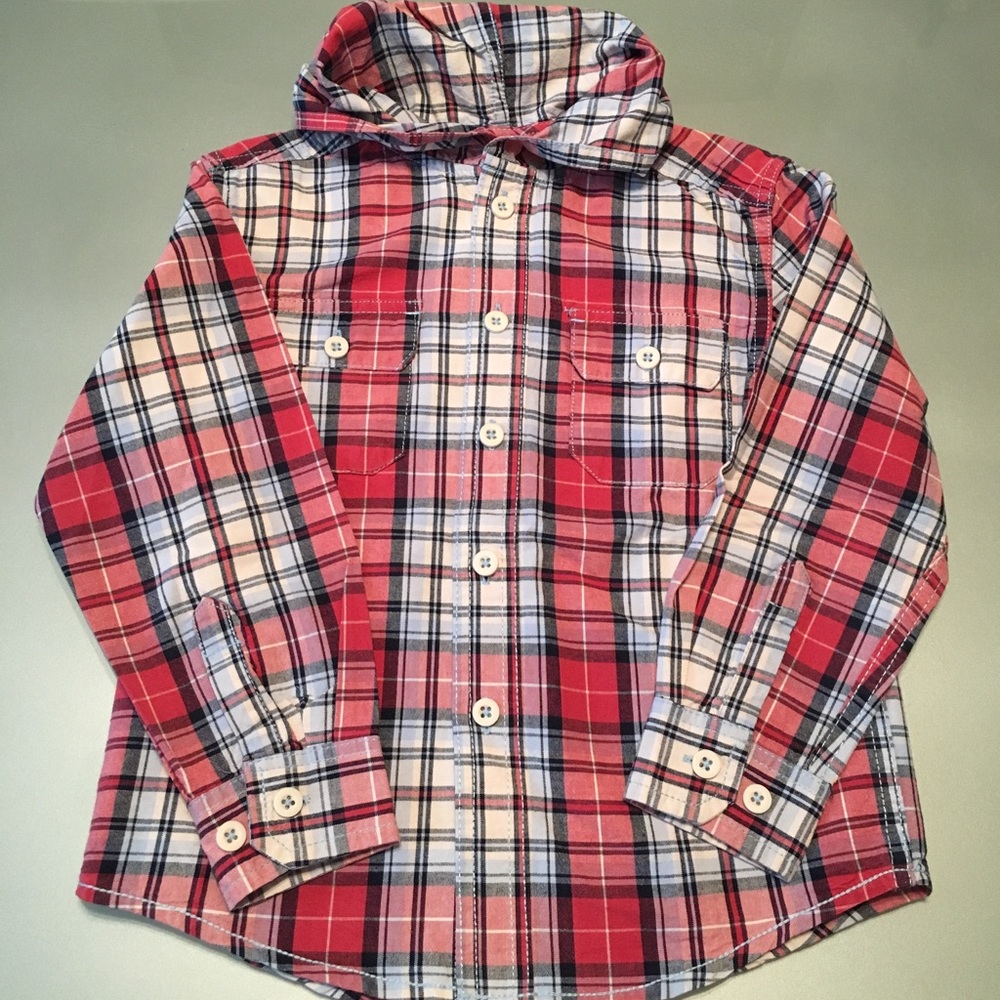 Faded Glory LS Button Down Hoodie